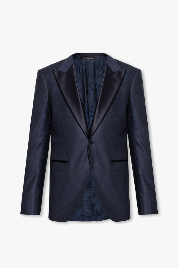 Emporio armani KEYRING Blazer with jacquard pattern