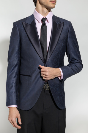 Emporio armani KEYRING Blazer with jacquard pattern