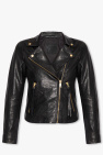 AllSaints BLACK ‘Dalby’ leather jacket