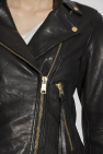 AllSaints BLACK ‘Dalby’ leather jacket