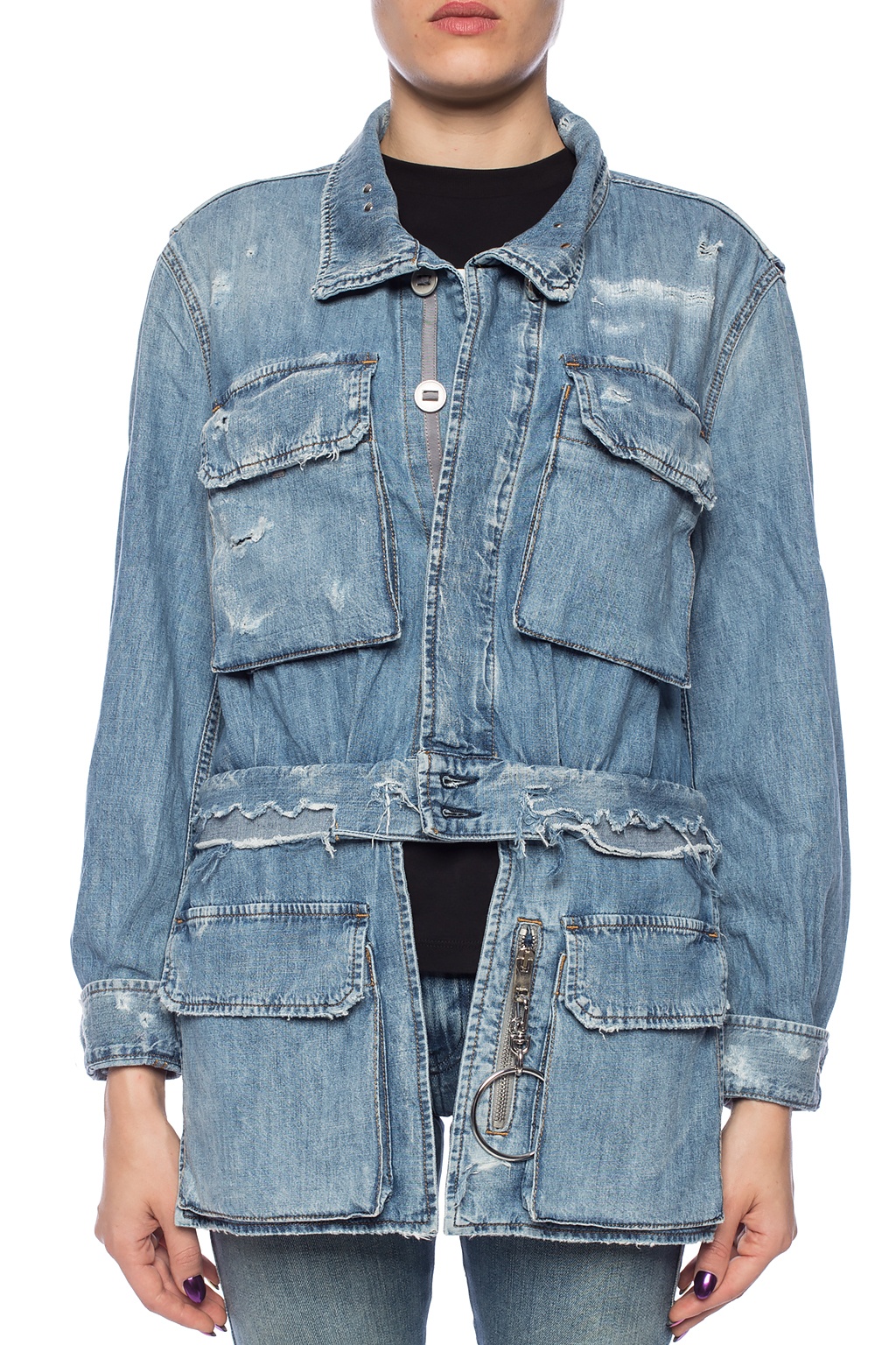 diesel distressed denim jacket