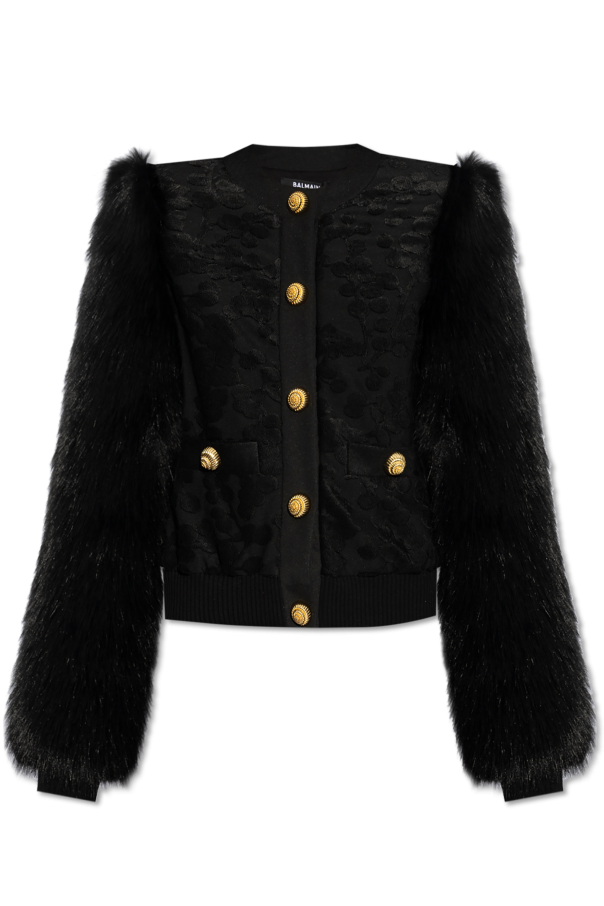 Balmain Jacket with sleeves finished with faux fur