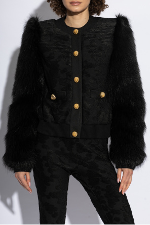 Balmain Jacket with sleeves finished with faux fur