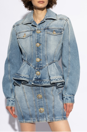 Balmain Peplum denim jacket