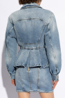 Balmain BLUE Peplum denim jacket