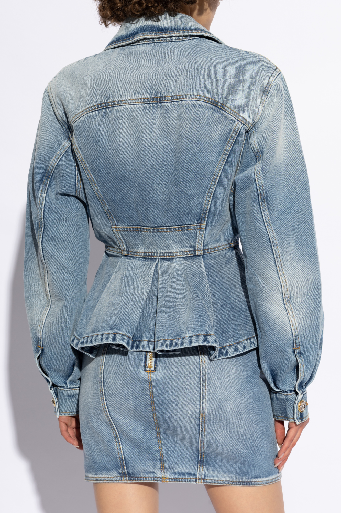 Balmain Peplum denim jacket