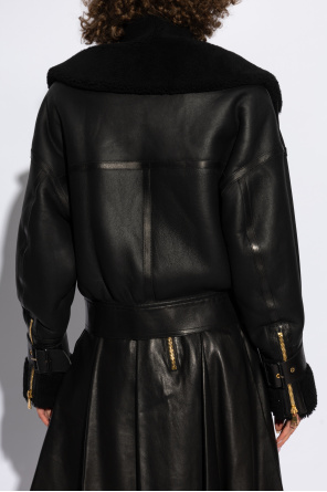 Balmain Shearling Coat with Pockets