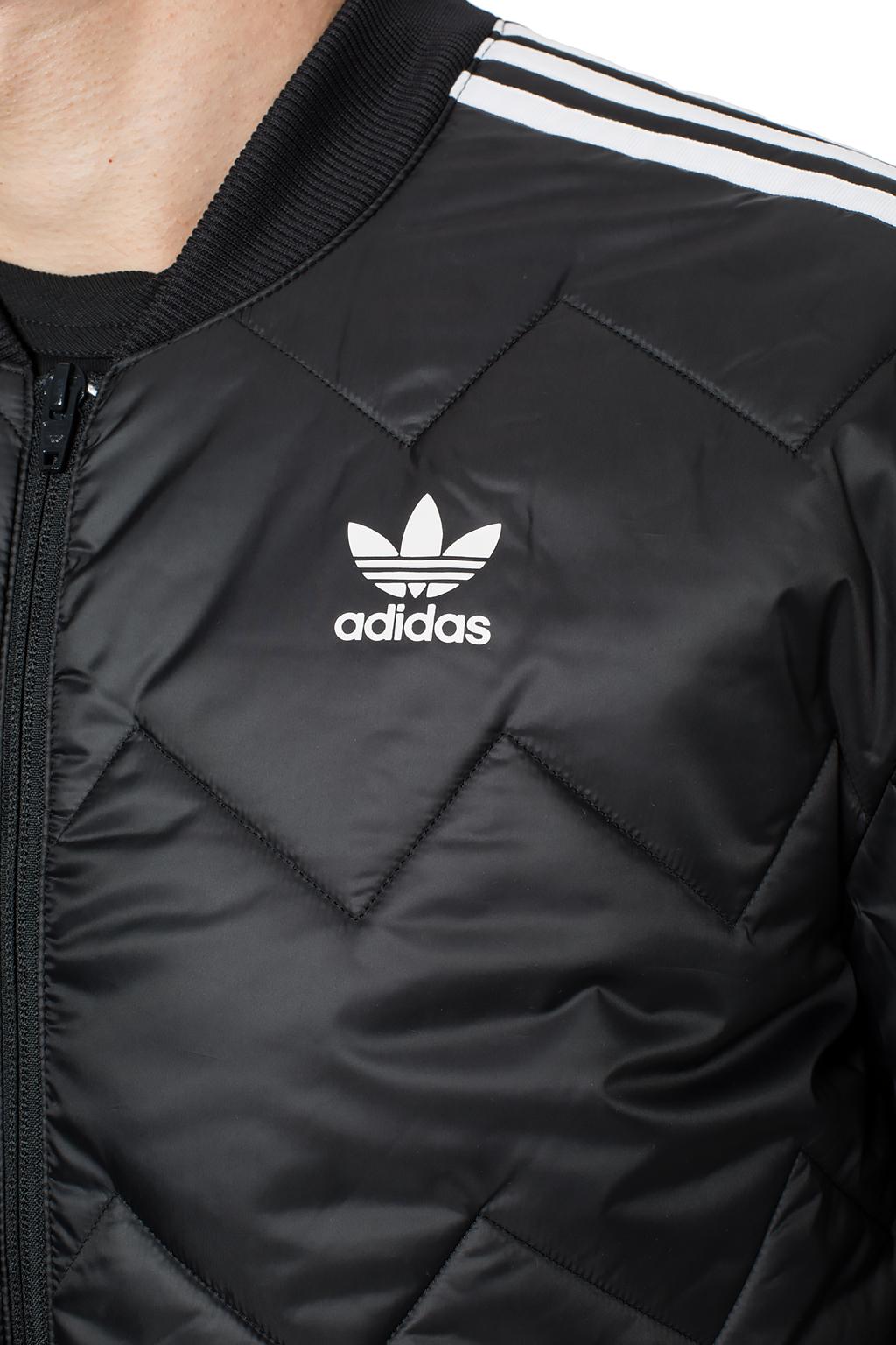 Bourgeon Afhankelijk opening Black Bomber' jacket with a logo ADIDAS Originals - Vitkac TW