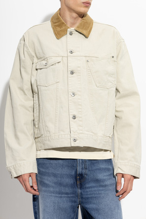 JW Anderson Jeansjacke mit Cordkragen