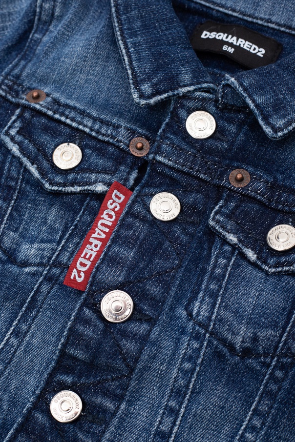 Dsquared2 Kids Distressed denim Gabbana jacket