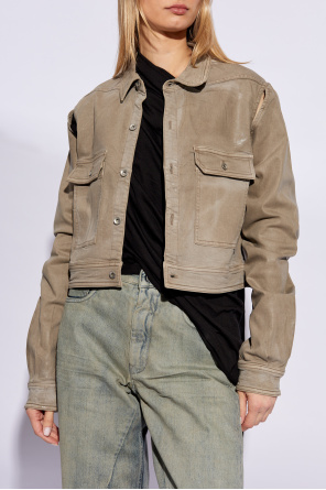 Moncler Enfant ruffle-trim sweatshirt dress 'Cape' jacket