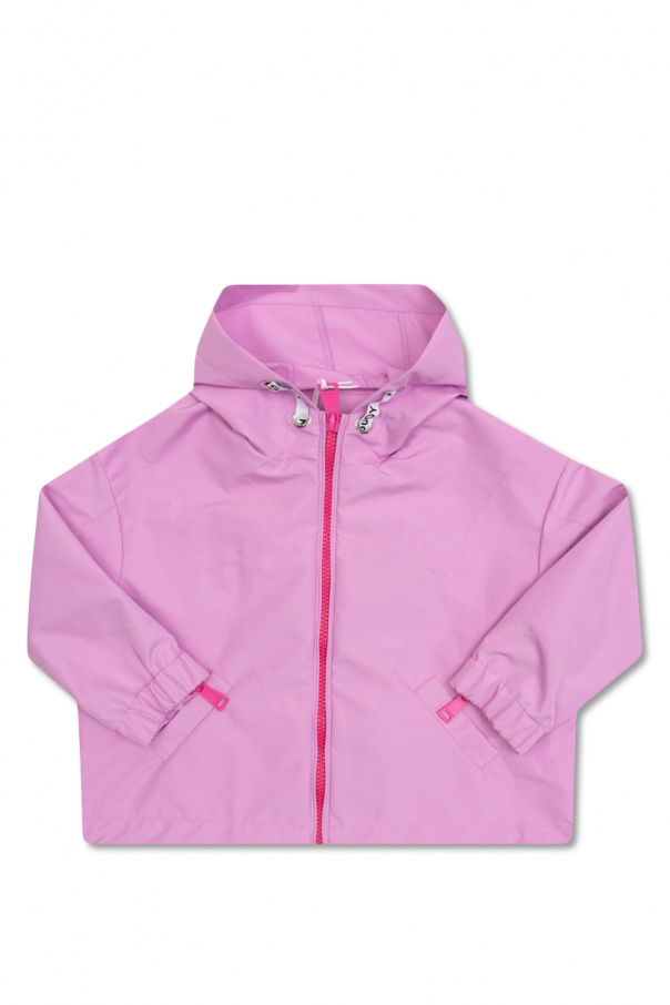 Khrisjoy Kids logo-print quilted jacket - Pink