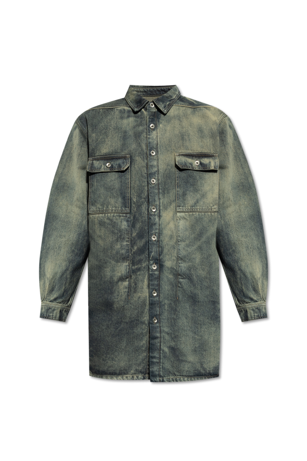 ‘jumbo’ oversize denim jacket od Checked shoulder bag