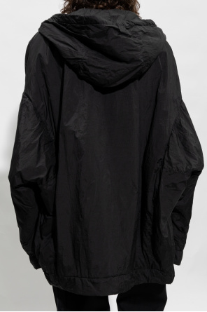 Strateas Carlucci Hybrid Splice cold-shoulder shirt Oversize puffer jacket