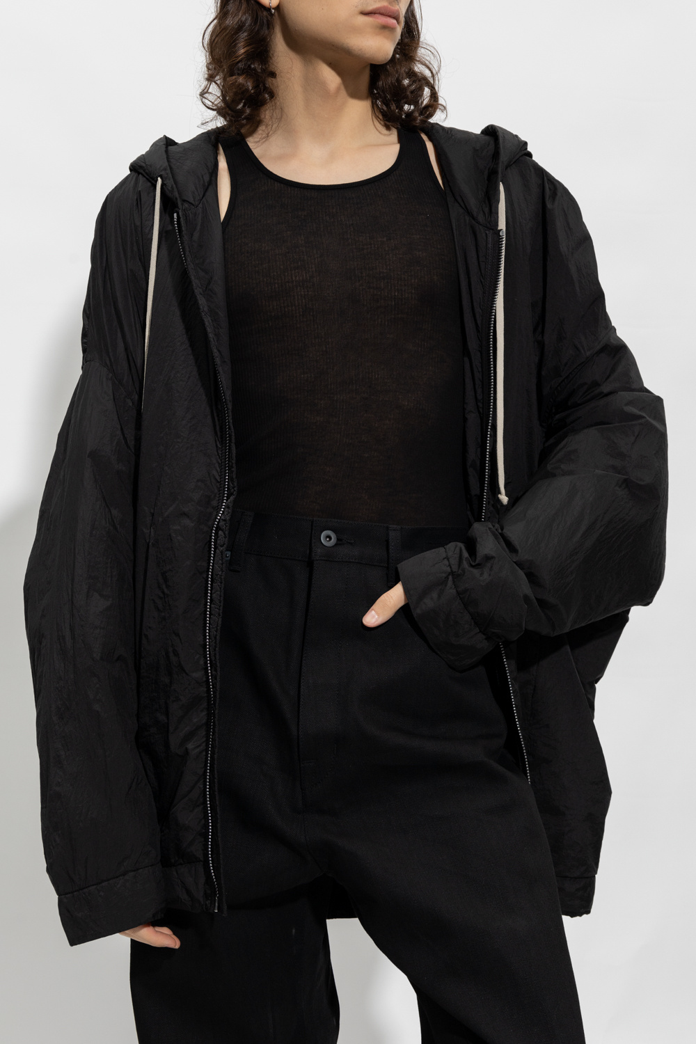 antonelli contrast-trimmed shirt Oversize puffer jacket