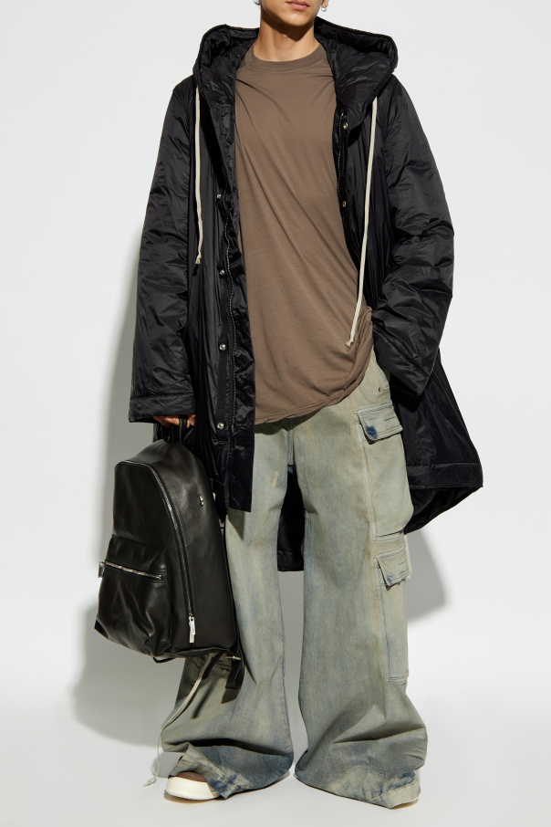 Rick Owens DRKSHDW Kurtka `Fishtail` typu `oversize`