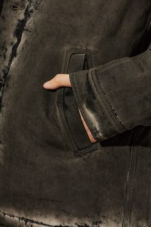 Rick Owens DRKSHDW Casaco de ganga com colarinho