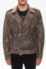 AllSaints beige ‘Dunstan’ biker jacket
