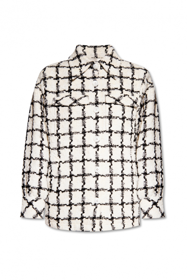 greg lauren patchwork hoodie ‘Manon’ tweed their jacket