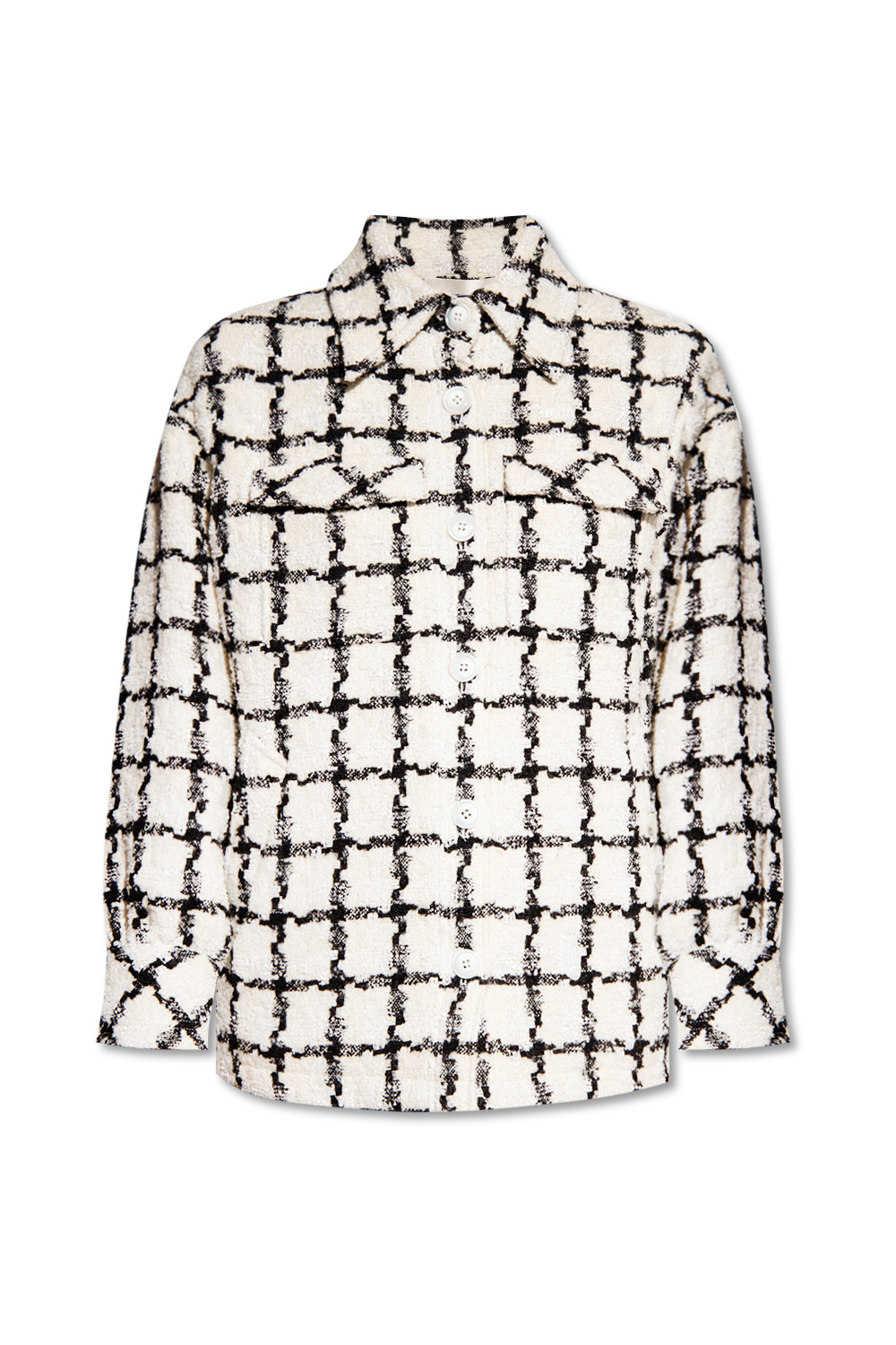 greg lauren patchwork hoodie ‘Manon’ tweed their jacket