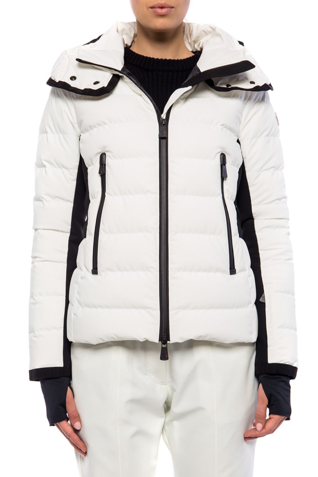 MONCLER Grenoble Lamoura Fur Trim Parka Ski Jacket in Pink Size 4 US