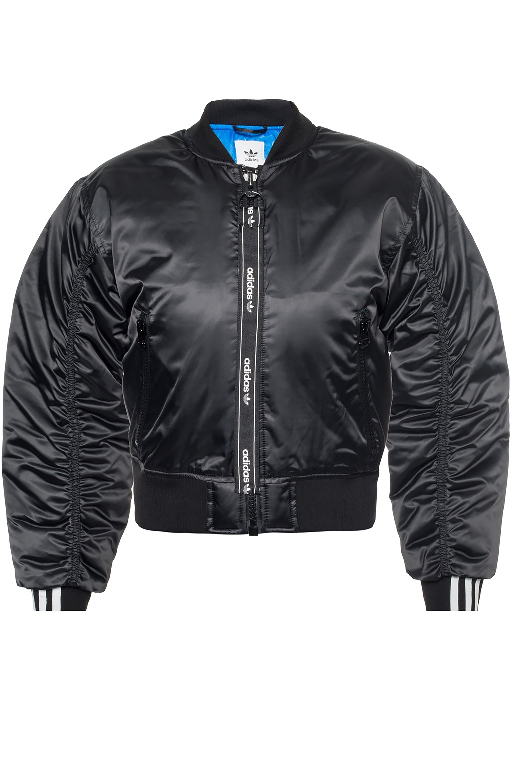 adidas originals leather bomber jacket