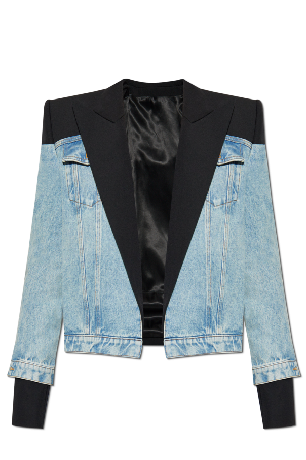 Denim jacket with wool inserts, zdjęcie 1 Denim jacket with wool inserts od Balmain