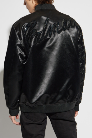 Balmain Bomberjacke mit glänzenden Applikationen