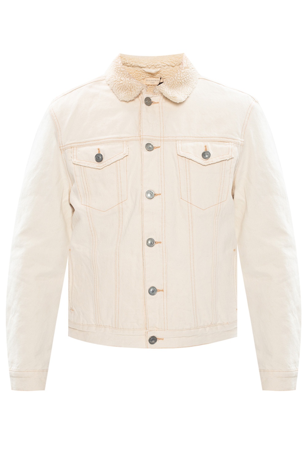 Plain White Denim Jacket For Men