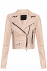 AllSaints PINK ‘Elora’ leather jacket