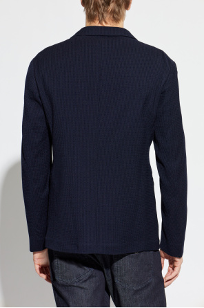 Emporio Armani Wełniana marynarka z otwartymi klapami