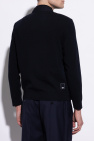 Emporio Armani NAVY BLUE Cardigan with quilted front