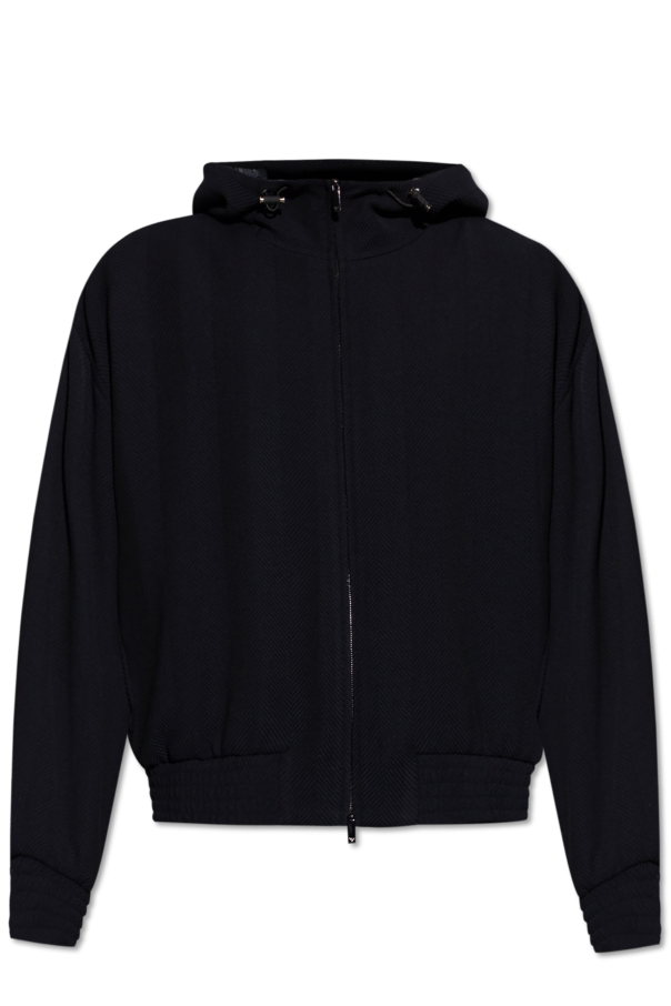 Wool jacket with herringbone pattern od Emporio Armani