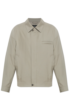 Wool jacket with collar