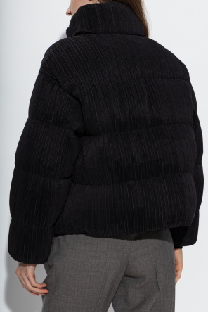 Emporio Armani Pleated jacket with stand-up collar