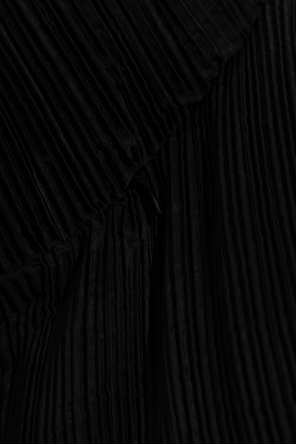 Emporio Armani Pleated jacket with stand-up collar