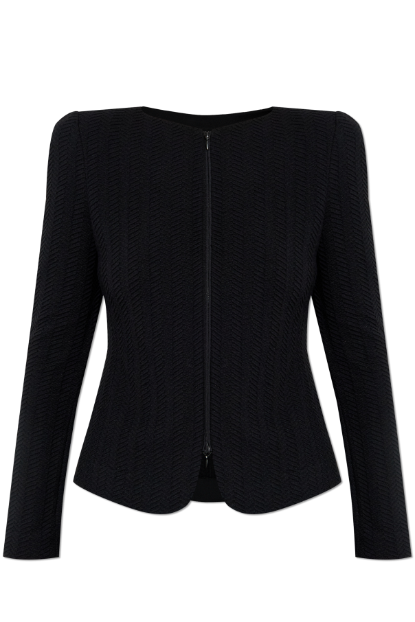 Cardigan with a herringbone pattern, zdjęcie 1 Cardigan with a herringbone pattern od Emporio Armani