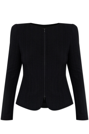 Strickjacke mit Fischgrätenmuster