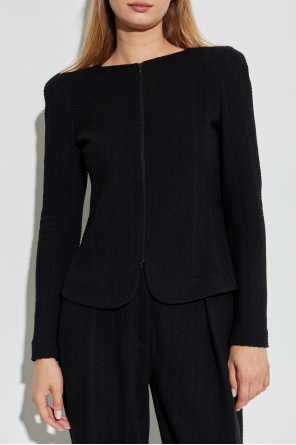 Emporio Armani Herringbone pattern cardigan