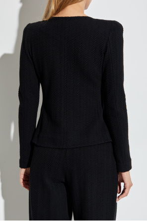 Emporio Armani Herringbone pattern cardigan