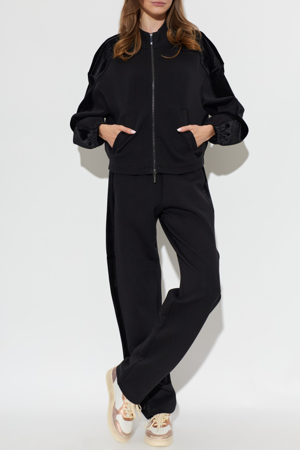 Emporio Armani Bluza z lampasami o aksamitnym wykończeniu