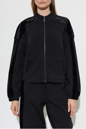 Emporio Armani Bluza z lampasami o aksamitnym wykończeniu
