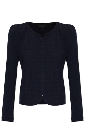 Cardigan with zip fastening