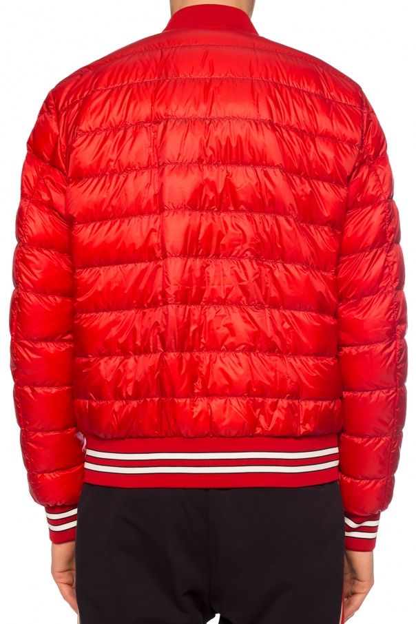 moncler red bomber jacket