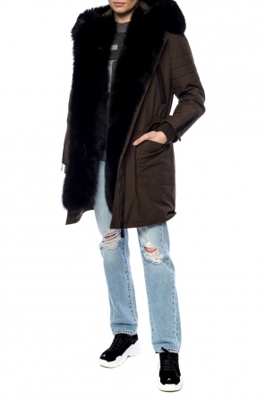 Long jacket with a fur finish od Philipp Plein