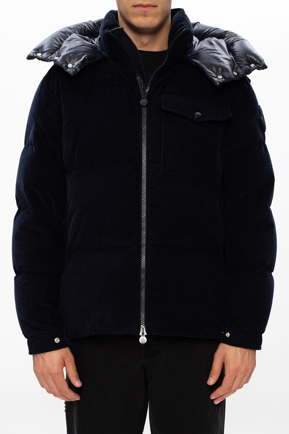 Navy blue 'Vignemale' quilted down jacket with hood Moncler - Vitkac GB