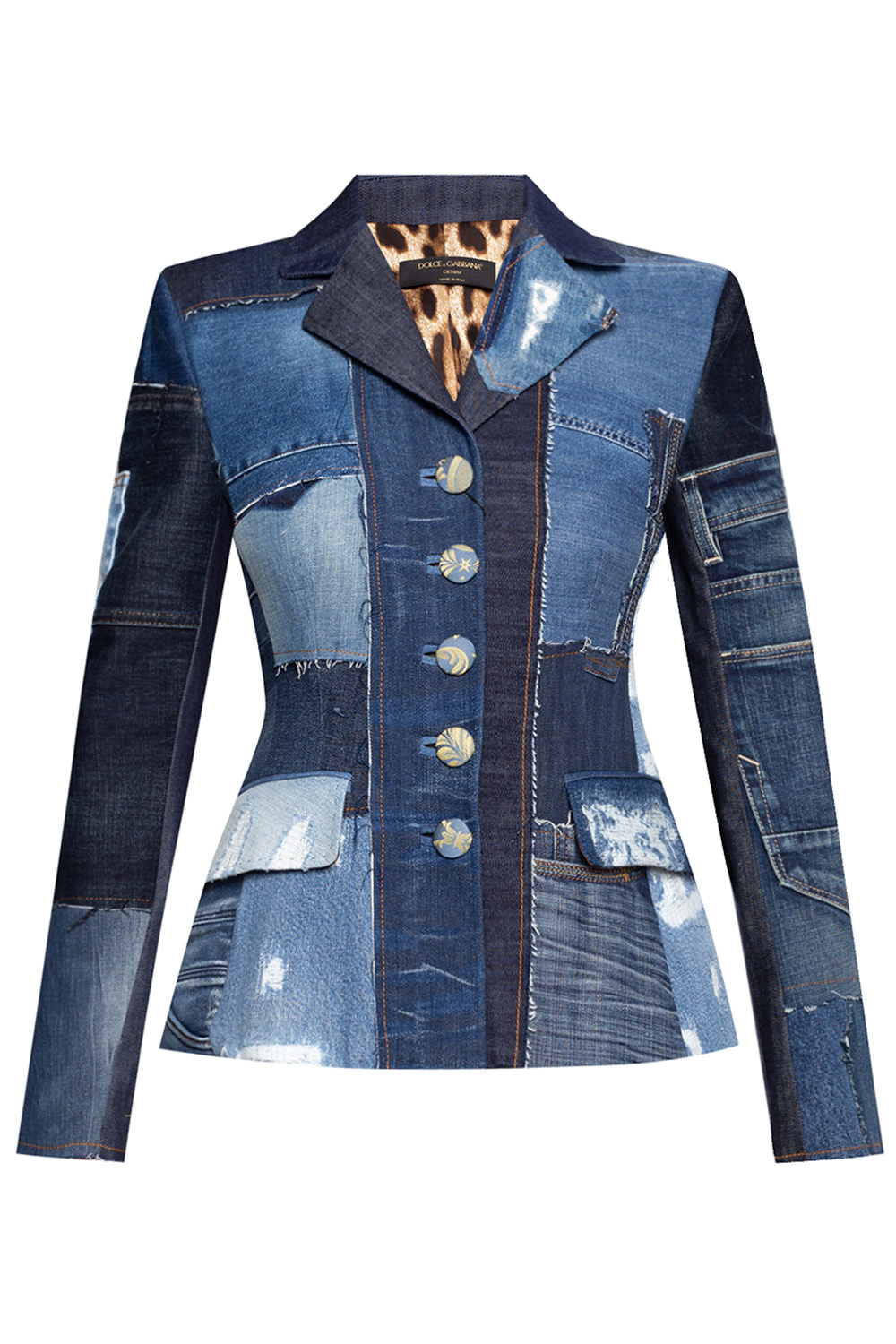 hope Huge Patch Dolce & Gabbana D&g | IetpShops | Women's Clothing | Dolce & Gabbana Denim  blazer with notch lapels