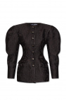 DOLCE & GABBANA LINEN SHIRT WITH LOGO Jacquard blazer