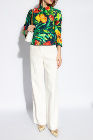 Blazer with floral motif od Stripe Dolce & Gabbana