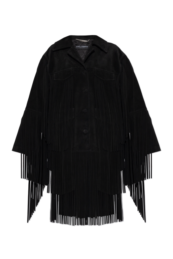 Suede jacket with fringes, zdjęcie 1 Suede jacket with fringes od Dolce & Gabbana
